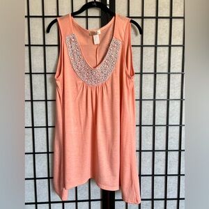 Women’s Peach Embroidery Top